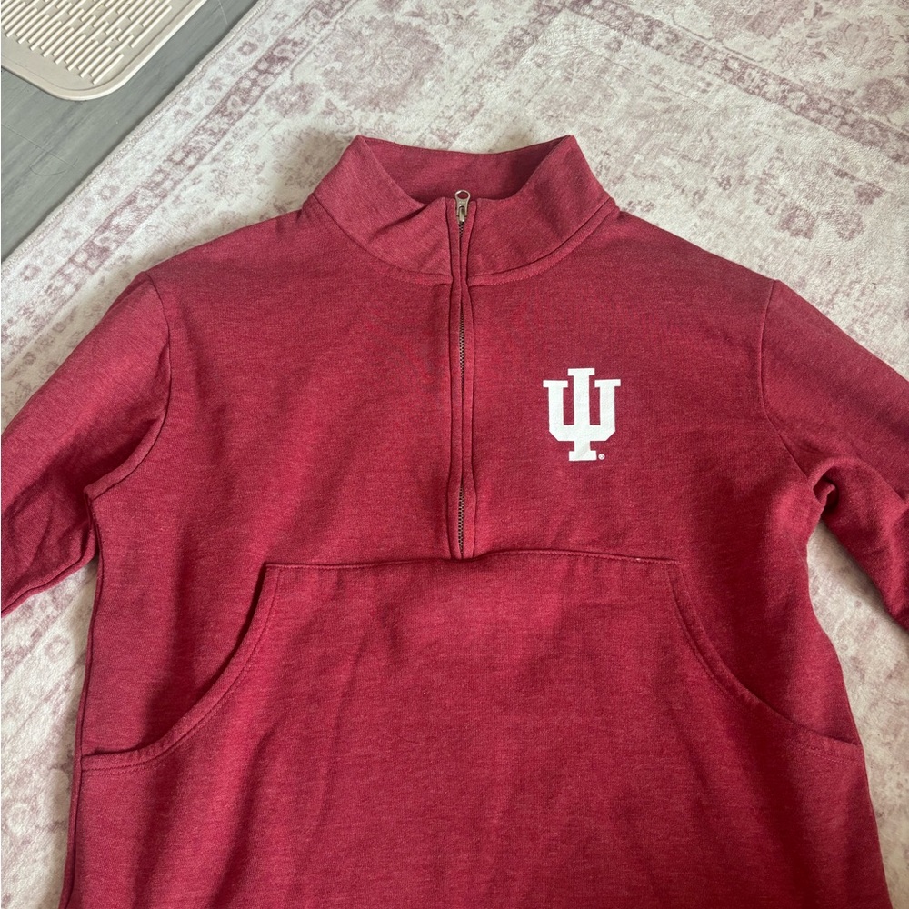 Never Worn IU Women's Red Quarter-Zip Sweater